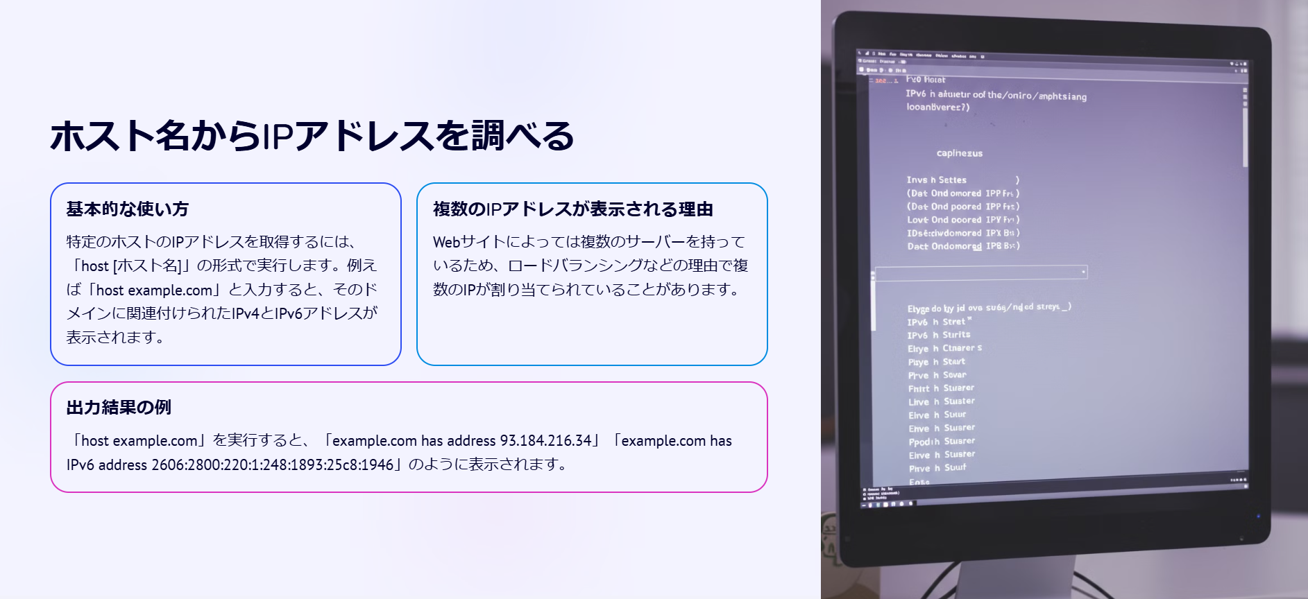 【Linux】hostコマンド完全ガイド|使い方・オプション一覧・DNS調査の実践テクニック - GORITec