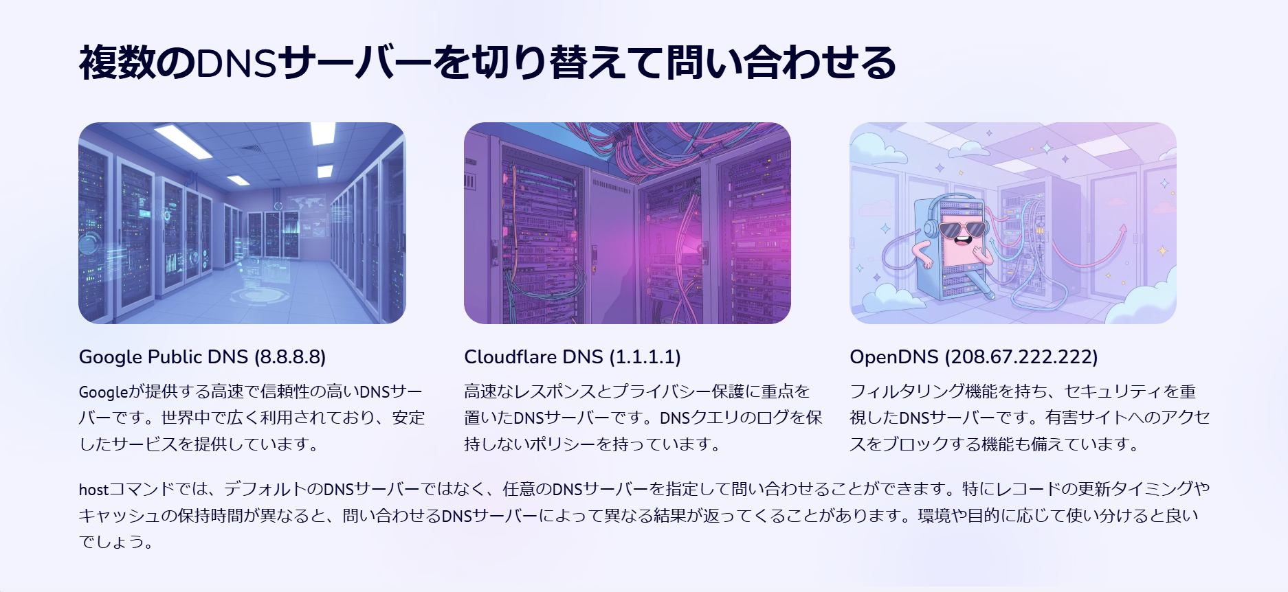 【Linux】hostコマンド完全ガイド|使い方・オプション一覧・DNS調査の実践テクニック - GORITec